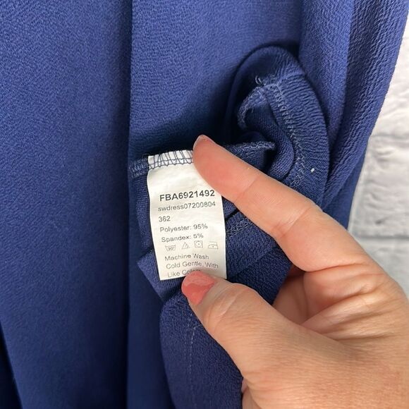 Navy Swing Dress Size Small - Picture 4 of 7